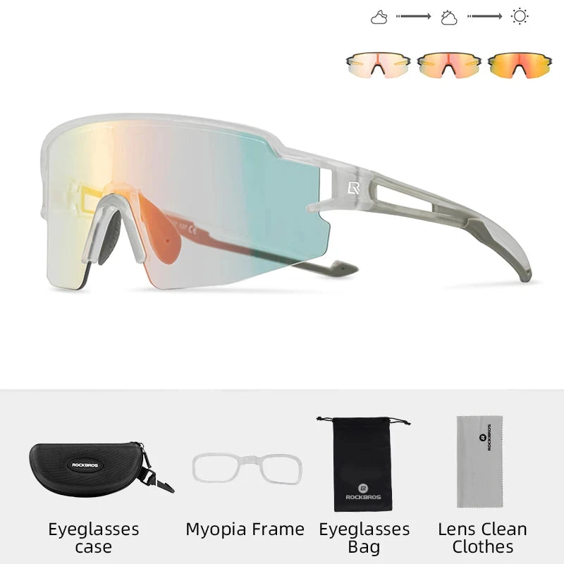 RockBros Photochromic Polarized Cycling Glasses UV400