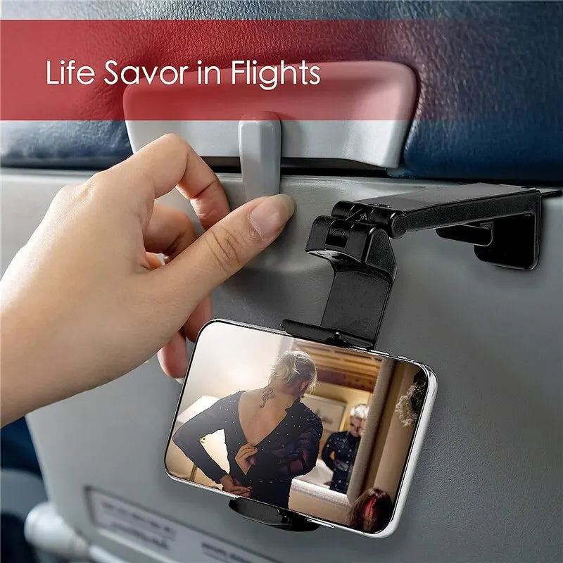 Airplane Phone Holder Stand Portable Travel Mount Rotatable
