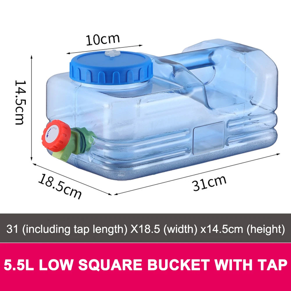5.5L 10L Driving Water Tank Container PC Outdoor Bucket
