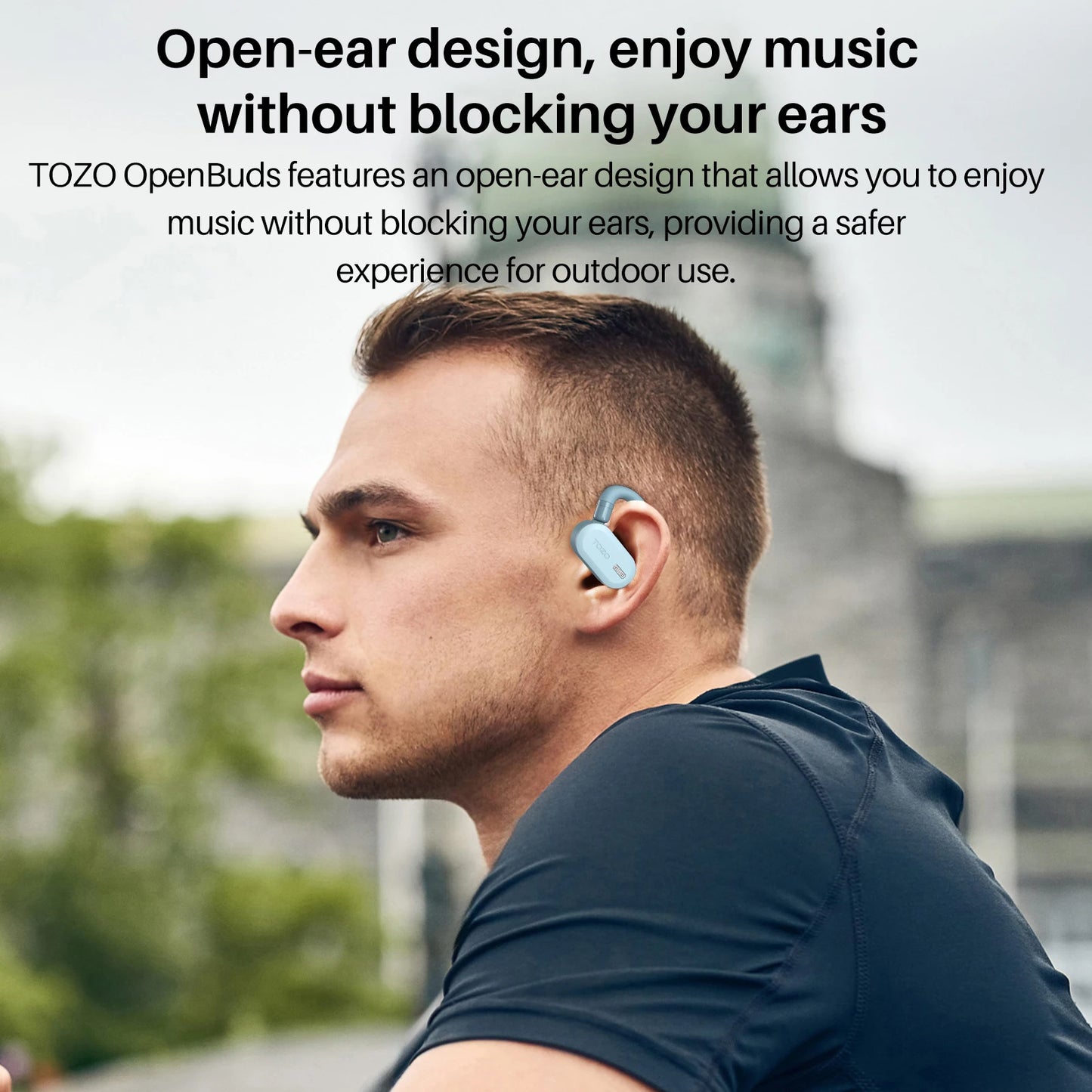 Refurbished TOZO Open Ear Hooks Wireless Headphones