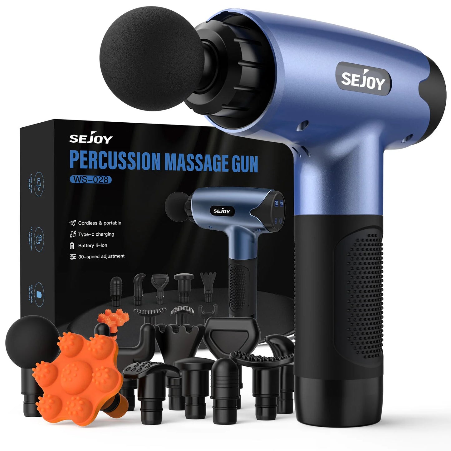 Sejoy 30 Speeds Percussion Massage Gun Deep Tissue Relax