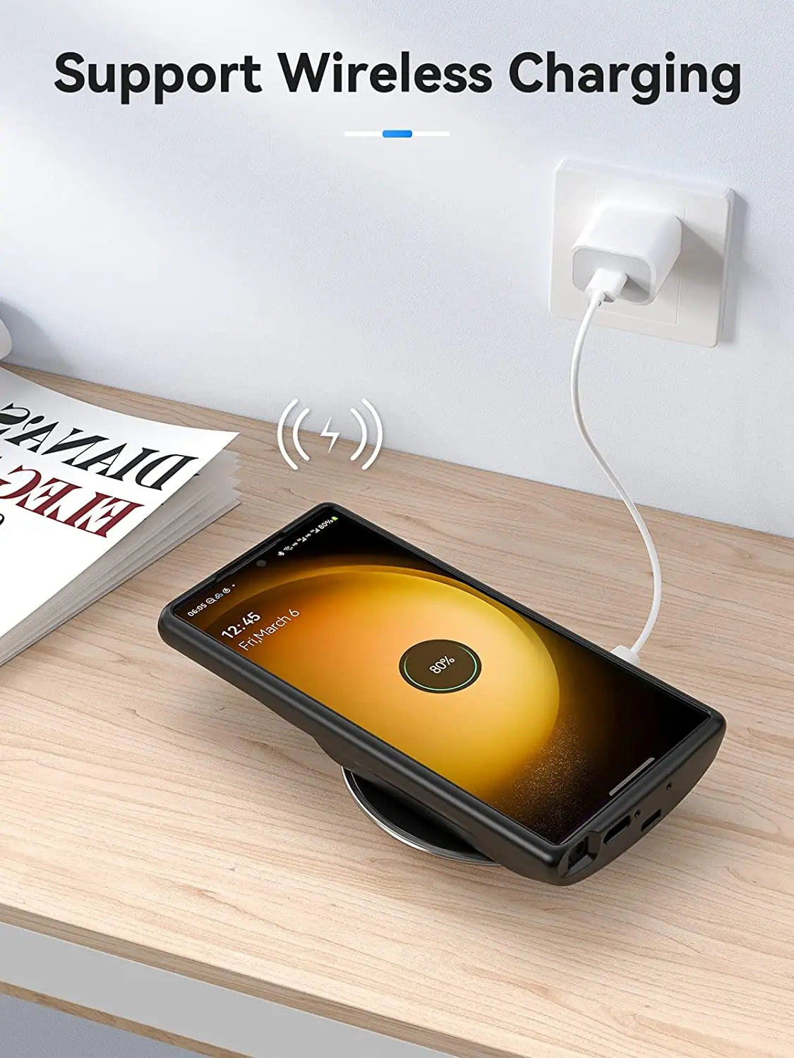 Ultra Wireless Charging Power Case For Galaxy S23 Ultra