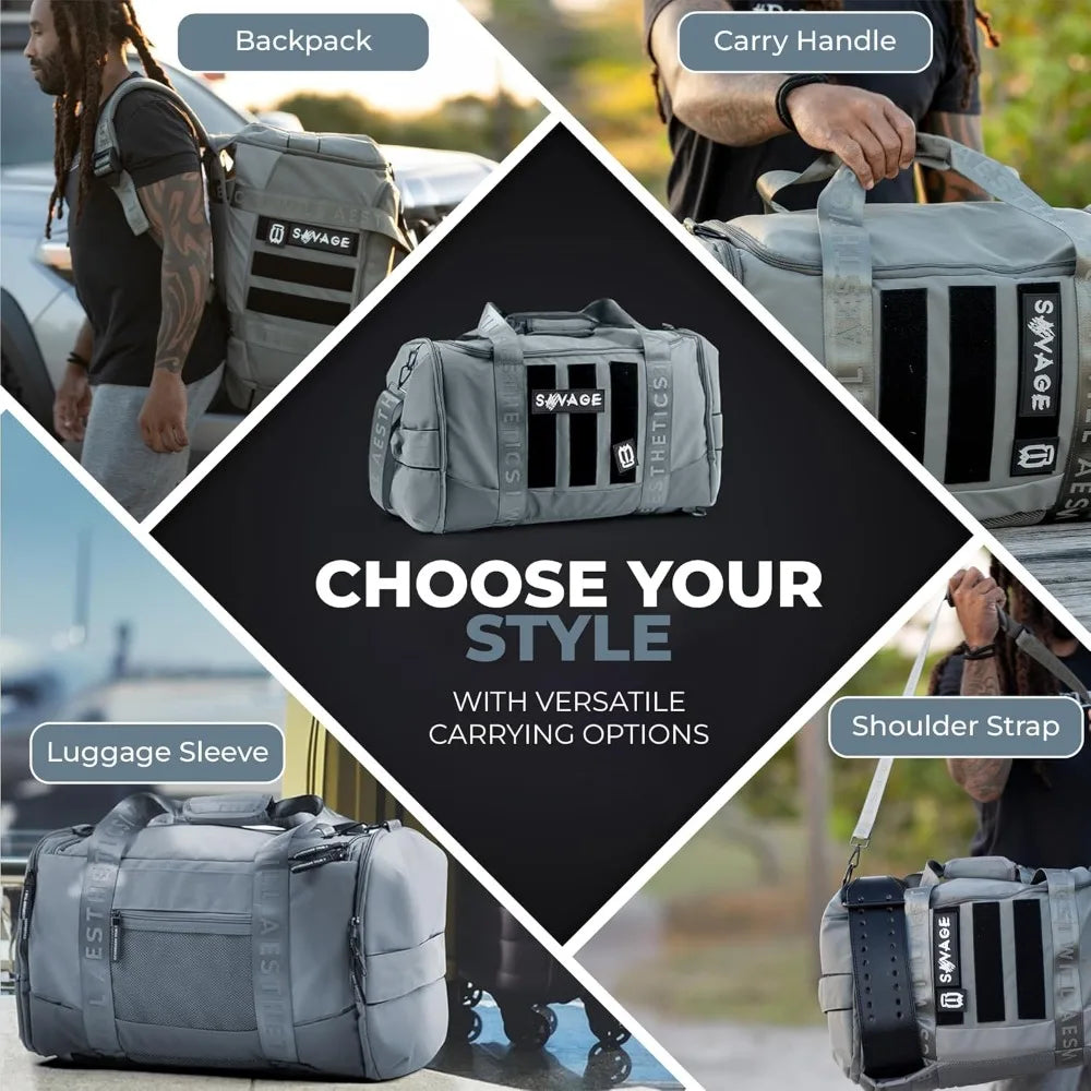 Fitness Duffel Backpack With Side Shoe Compartment