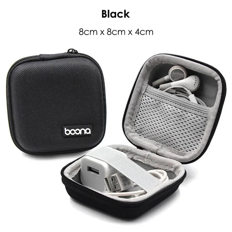 Hard Shell Oval Earphone Storage Case