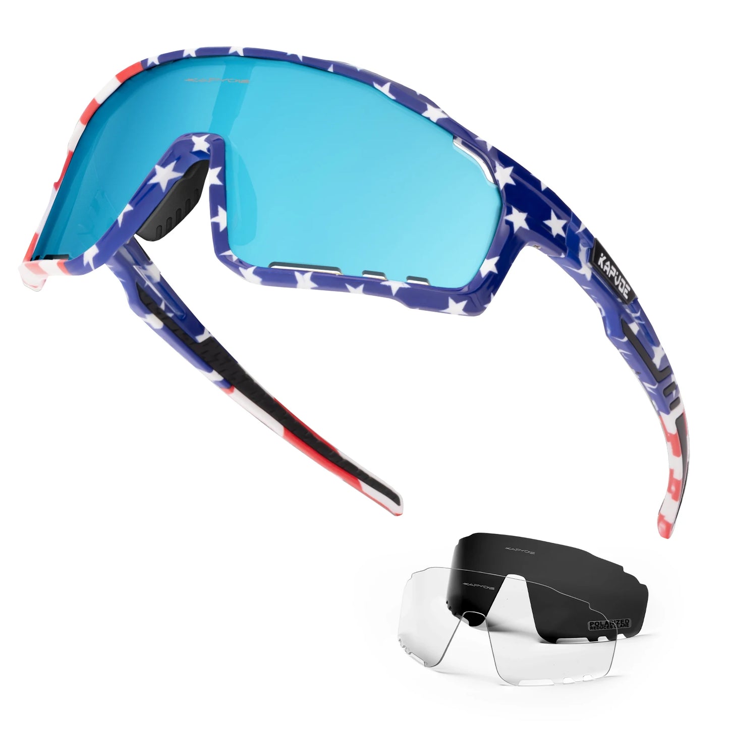 Kapvoe Polarized Cycling, Running Glasses for Men and Women