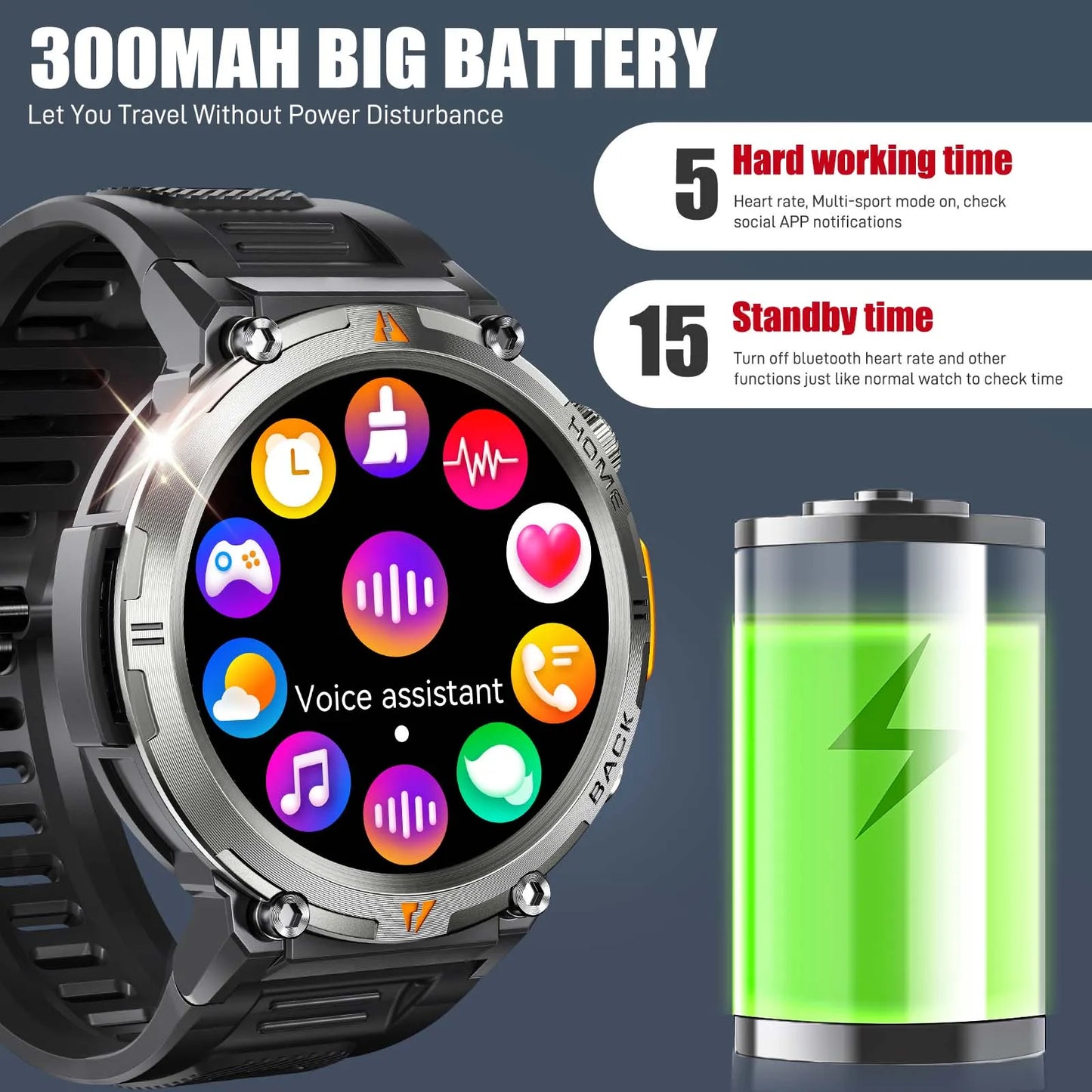 EIGIIS 2024 New KE3 Bluetooth Call Smart Watch
