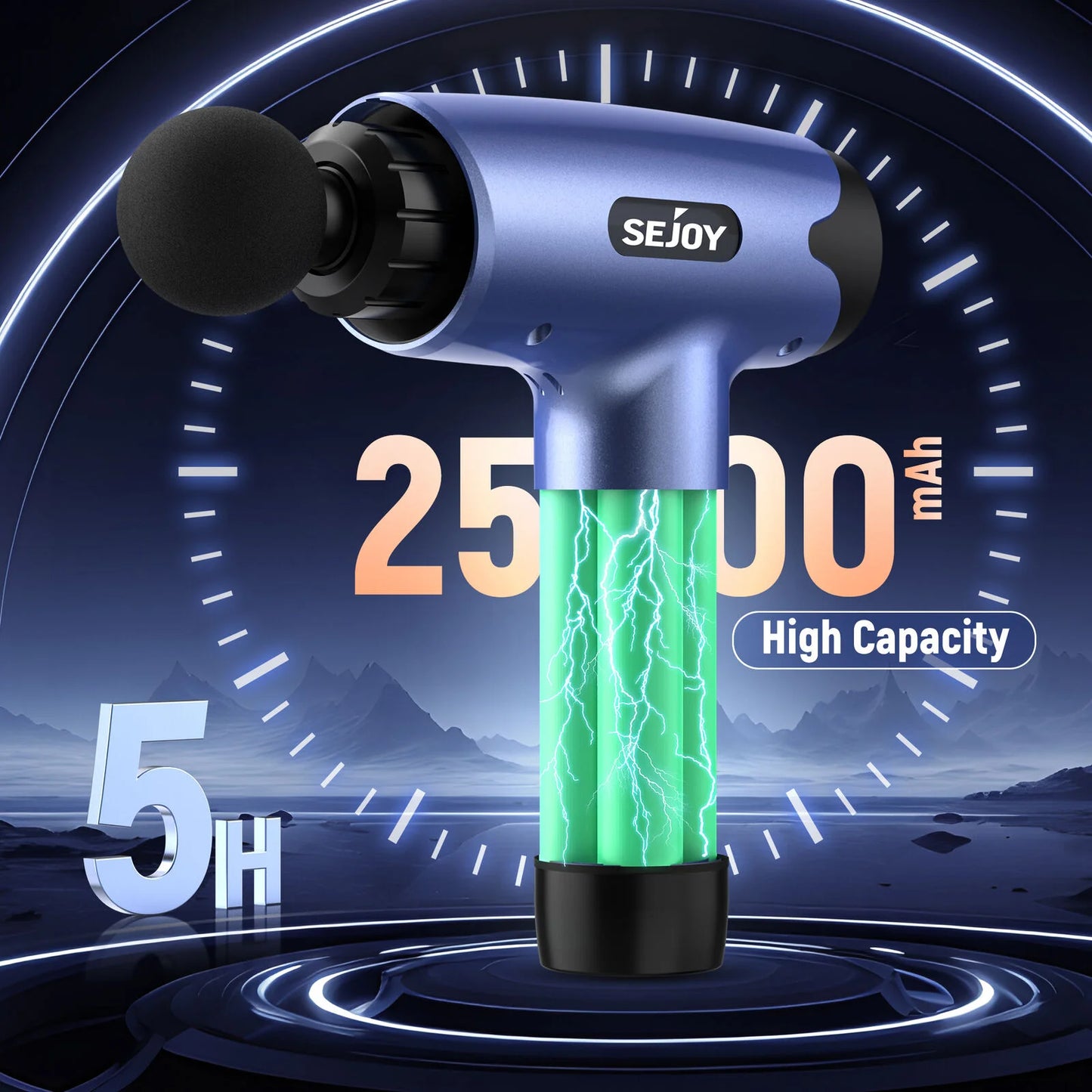 Sejoy 30 Speeds Percussion Massage Gun Deep Tissue Relax