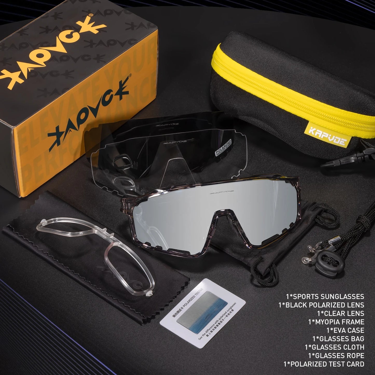 Kapvoe Polarized Cycling, Running Glasses for Men and Women