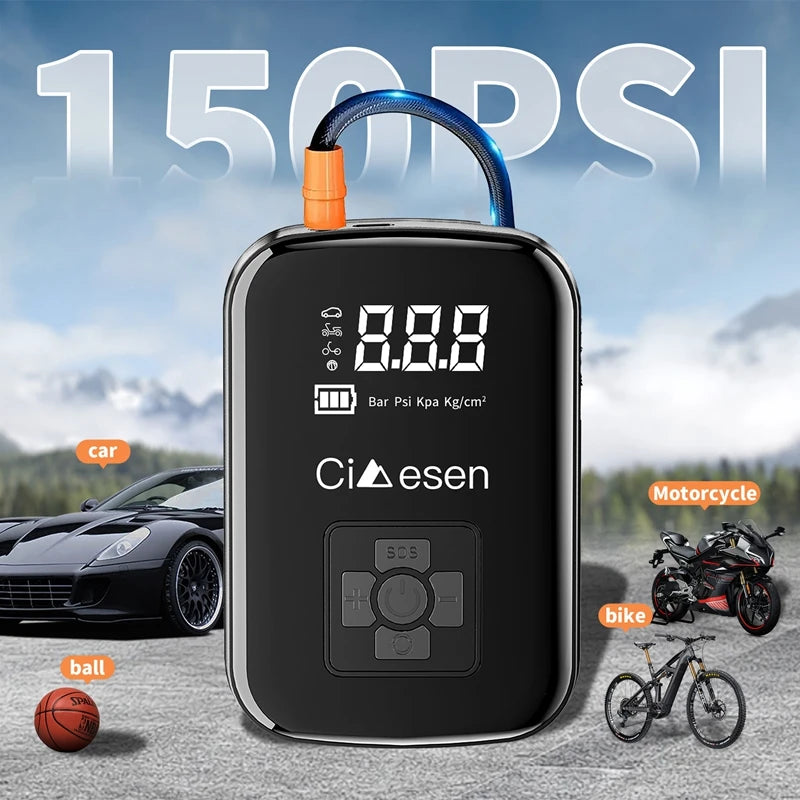 1 Piece Car Portable Electric Wireless Tire Air Pump 150 PSI