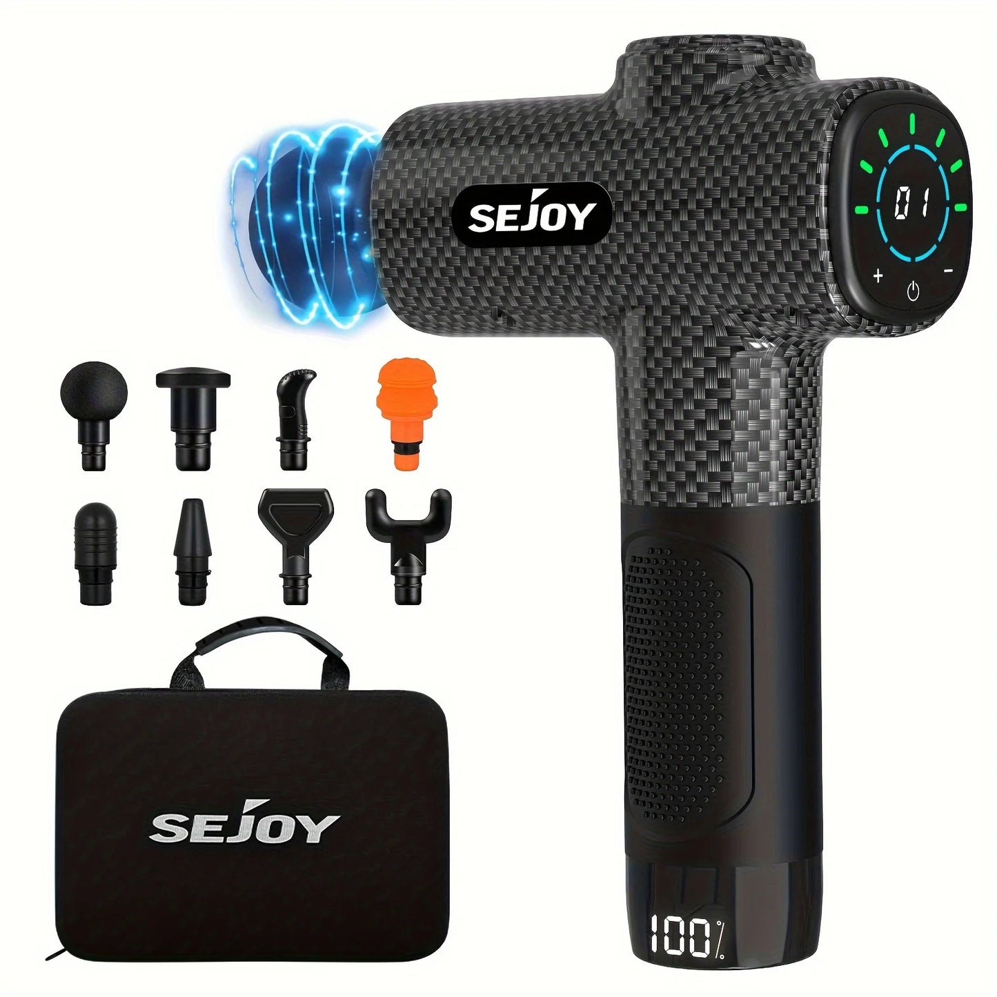 Sejoy 30 Speeds Percussion Massage Gun Deep Tissue Relax