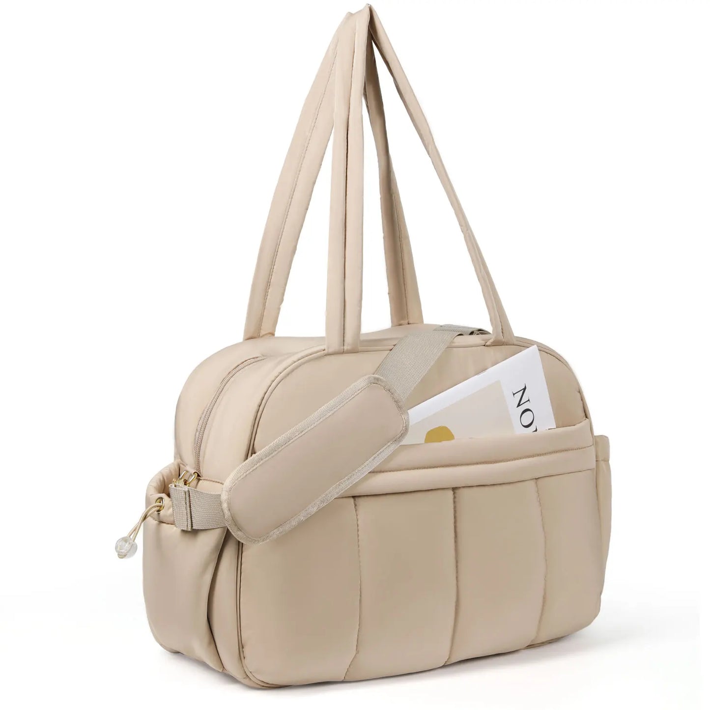 Quilted Weekender Duffle Bag Large Puffer Travel Bag Carry On For Airplanes