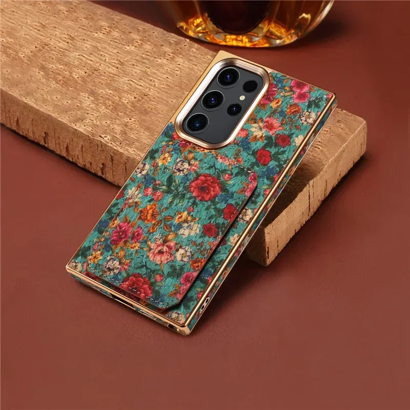 EUCAGR Luxury Shockproof Leather Phone Case Geometric