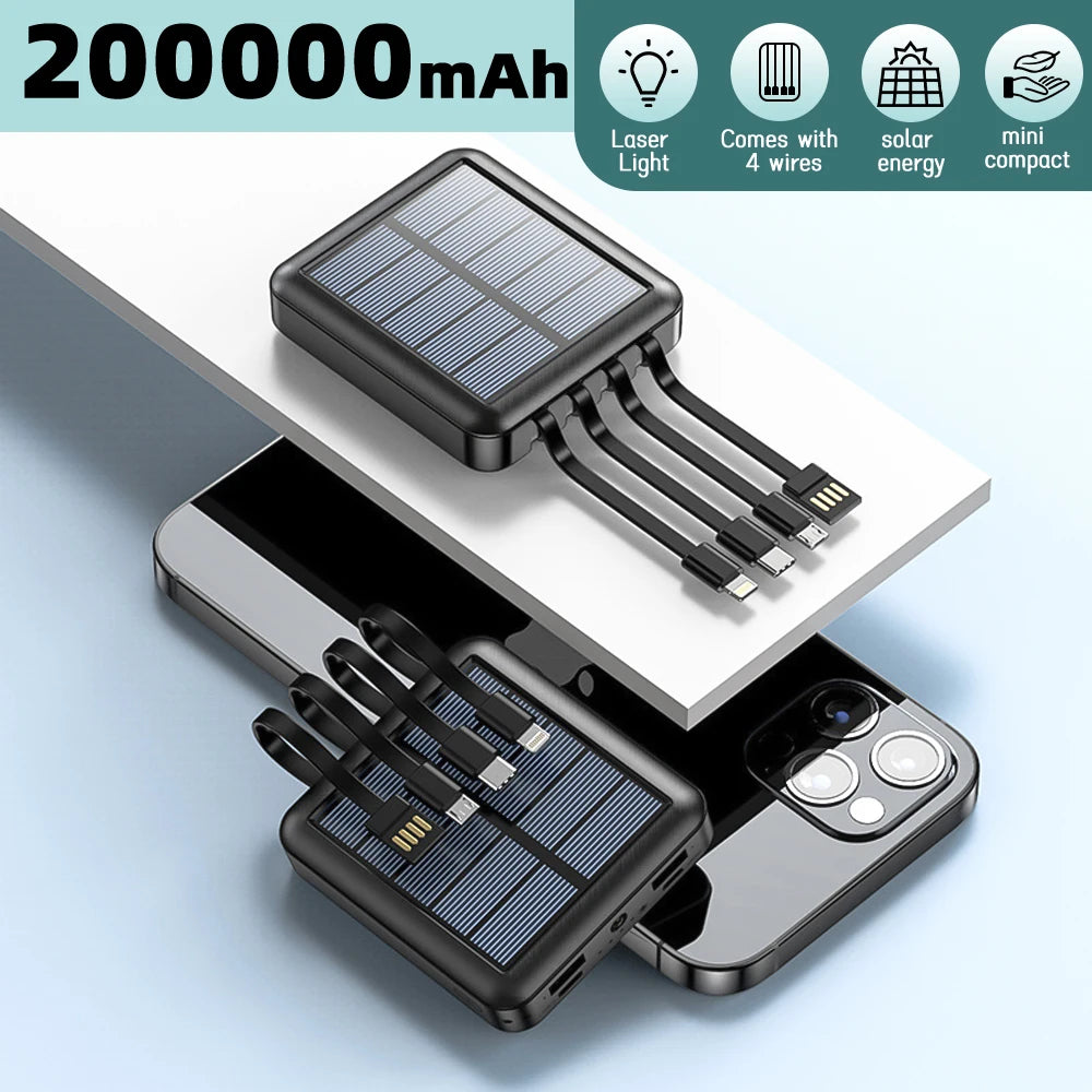 20000mAh Solar Power Bank Large Capacity Dual USB