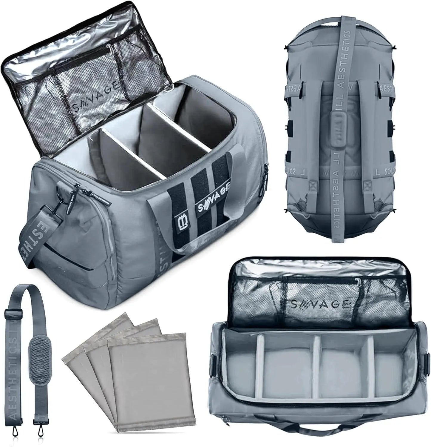 Fitness Duffel Backpack With Side Shoe Compartment