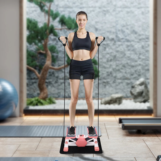 Steppers for Exercise Stair Stepper with Resistance Bands