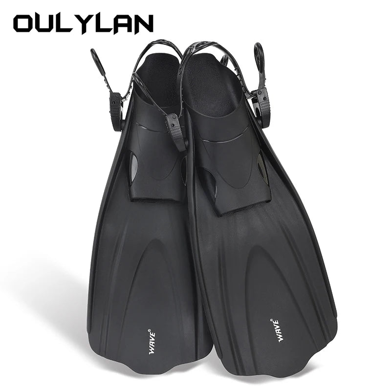 Oulylan Adjustable Short Adult Snorkel And  Swimming Fins