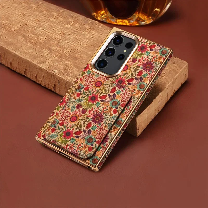 EUCAGR Luxury Shockproof Leather Phone Case Geometric