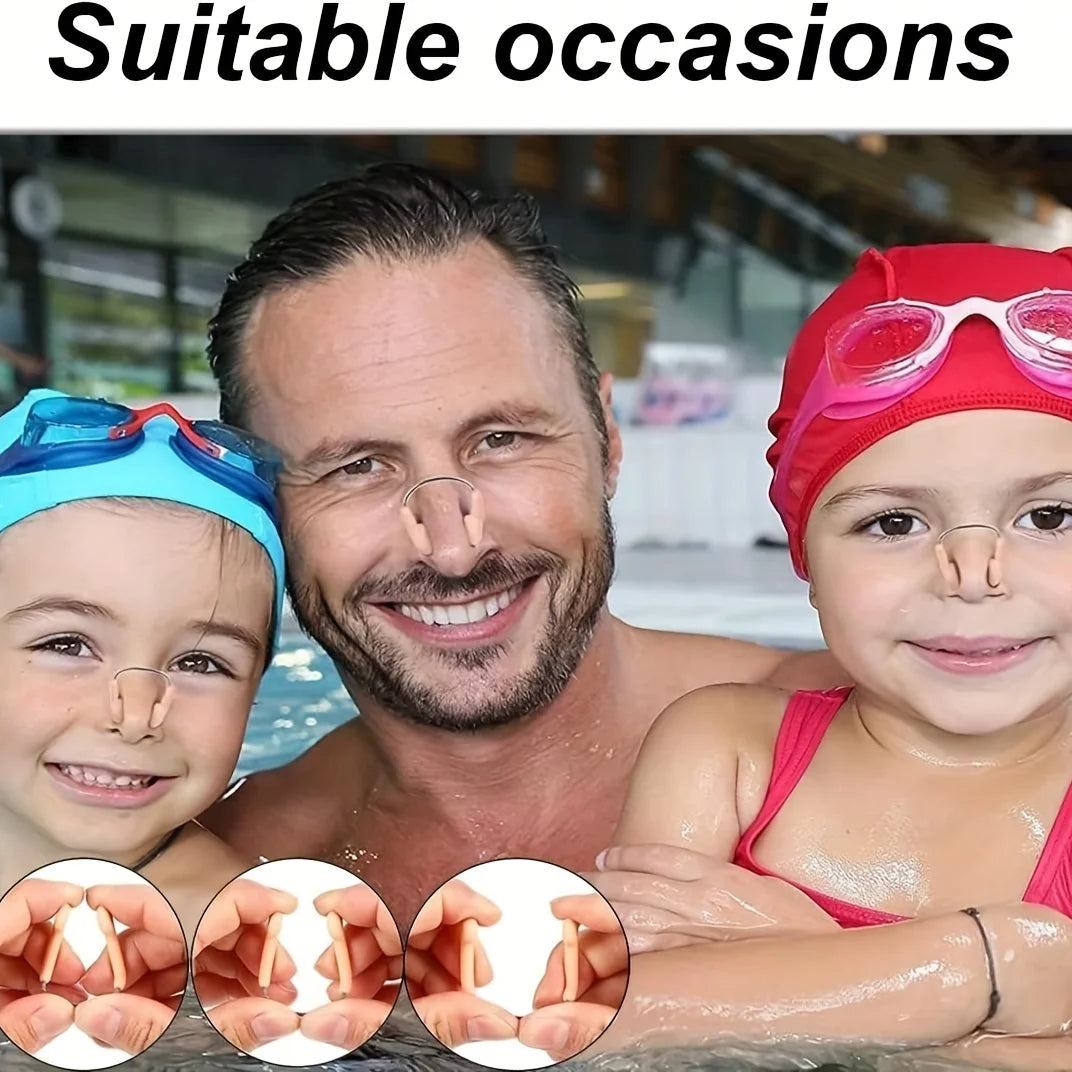 8 Pcs Swimming Nose Clips With Nose Tips