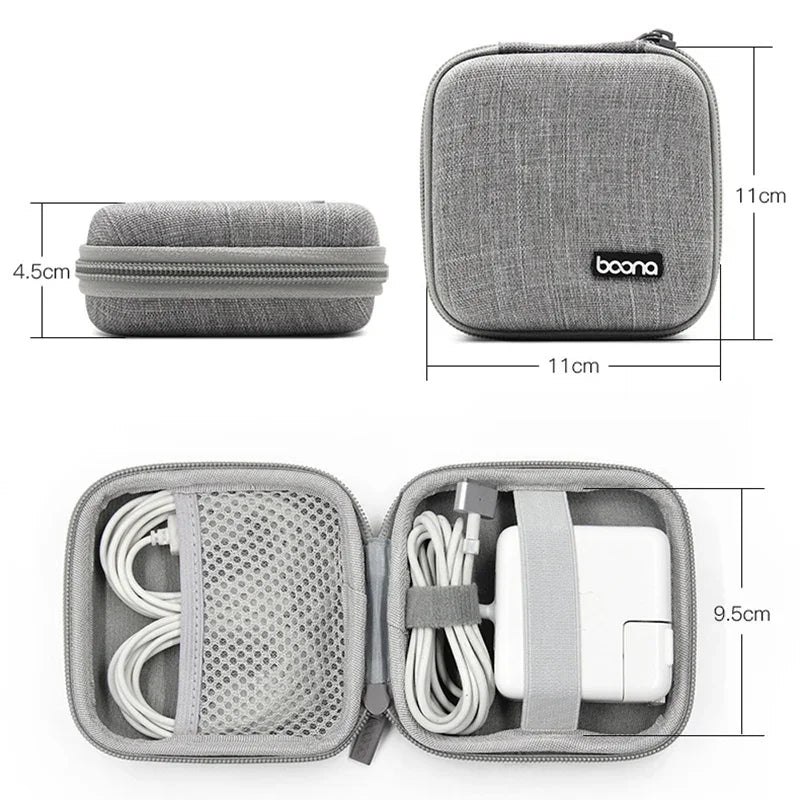Hard Shell Oval Earphone Storage Case