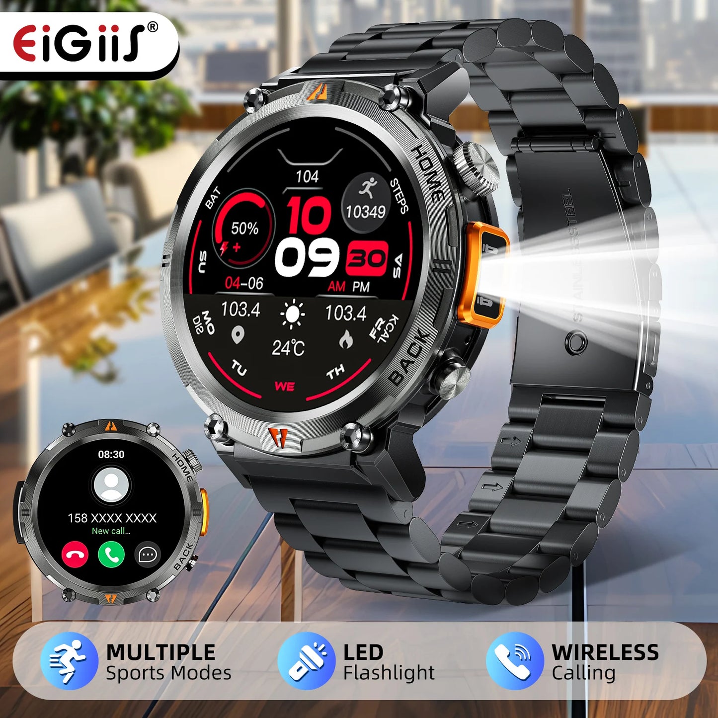 EIGIIS 2024 New KE3 Bluetooth Call Smart Watch