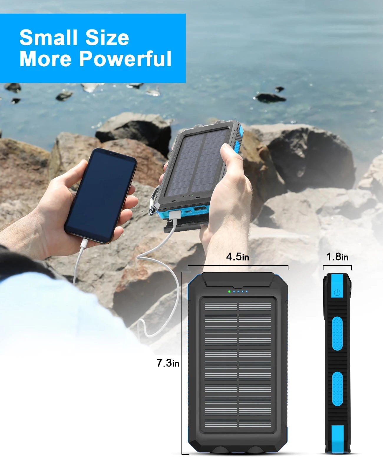 Waterproof Outdoor Solar Travel Power Bank