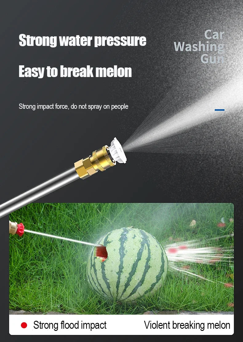 60 Bar 21V Cordless High Pressure Car Wash Gun Electric Water Gun