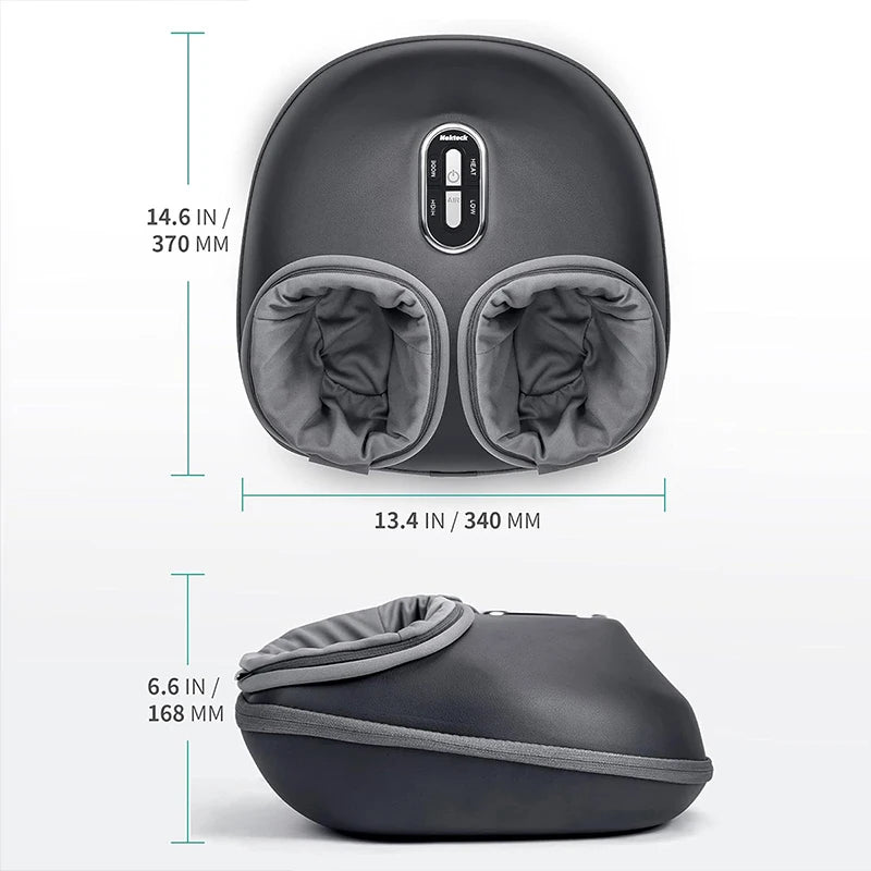 Nekteck Foot Massager Heating Therapy Air Compression Shiatsu Knead Roller Electric