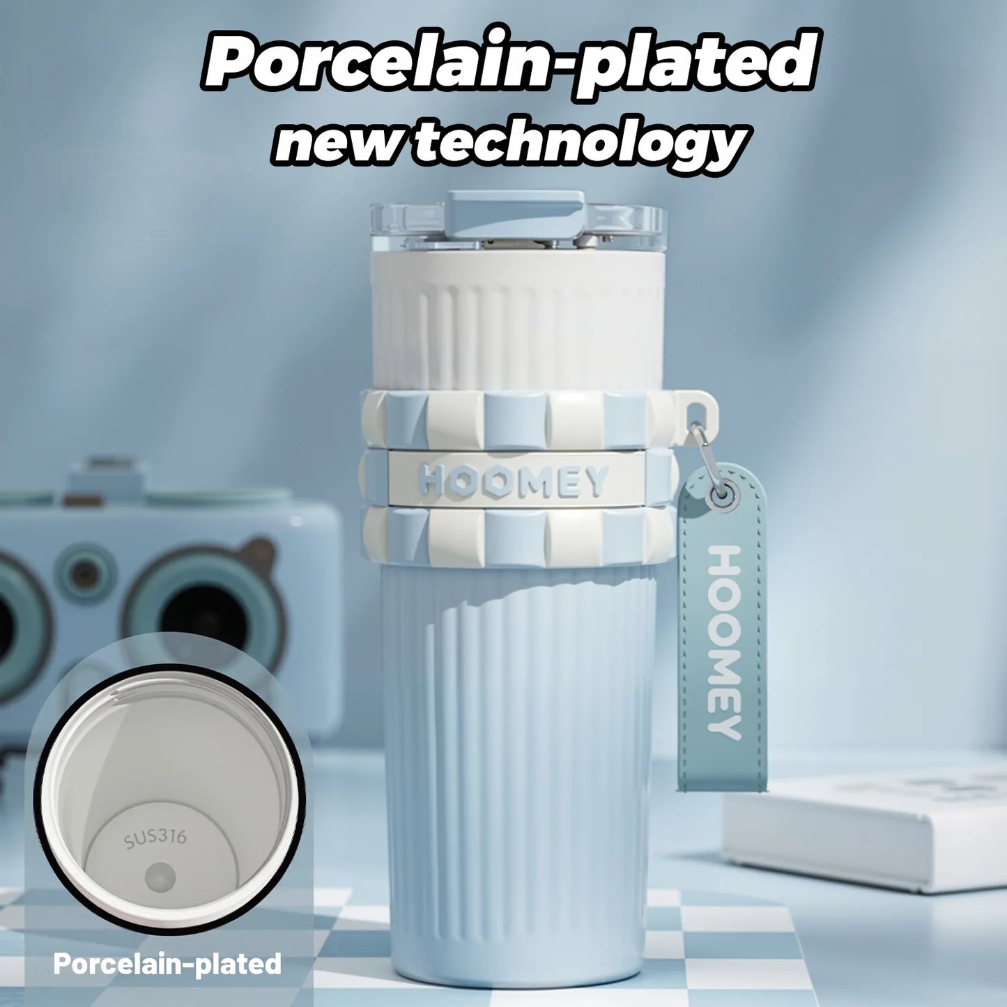 22oz Insulated Tumbler With Handle Lid And Straw