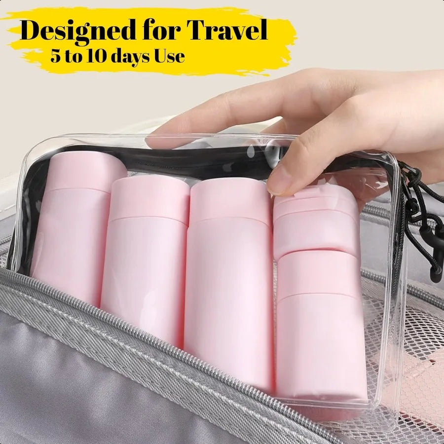5 Pcs Travel Cream Dispenser Bottles Set TSA Approved