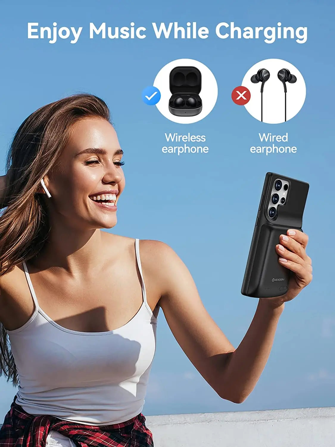 Ultra Wireless Charging Power Case For Galaxy S23 Ultra