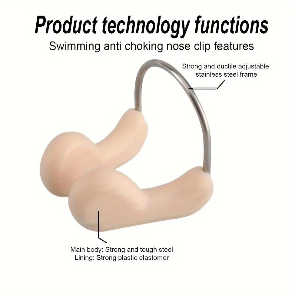 8 Pcs Swimming Nose Clips With Nose Tips
