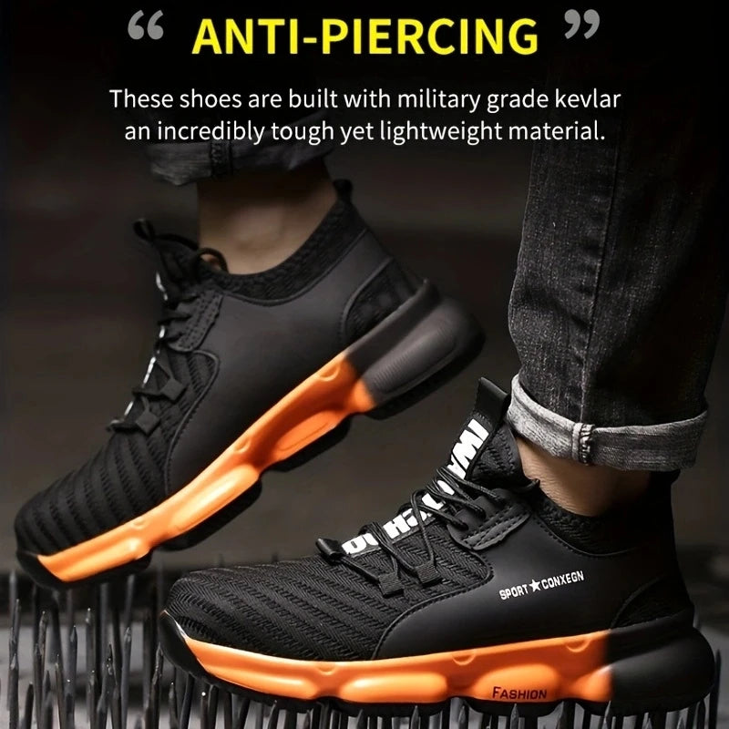 Anti Smash Anti Puncture Breathable Fashionable Comfortable Safety Shoes for Men