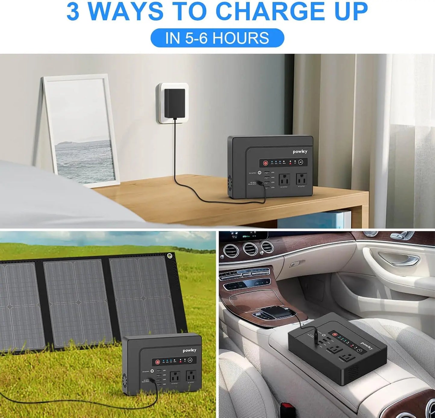 Portable Power Station 200W 146Wh Solar Generator Outdoor