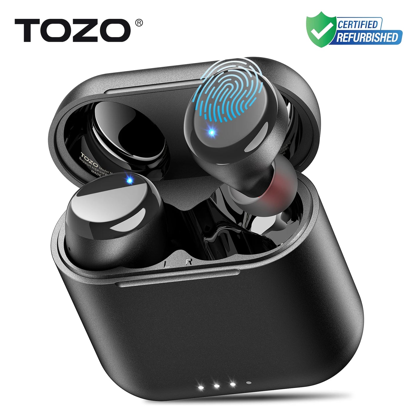 TOZO Refurbished Ergonomic TWS Earbuds Bluetooth 5.3 Waterproof EQ Presets