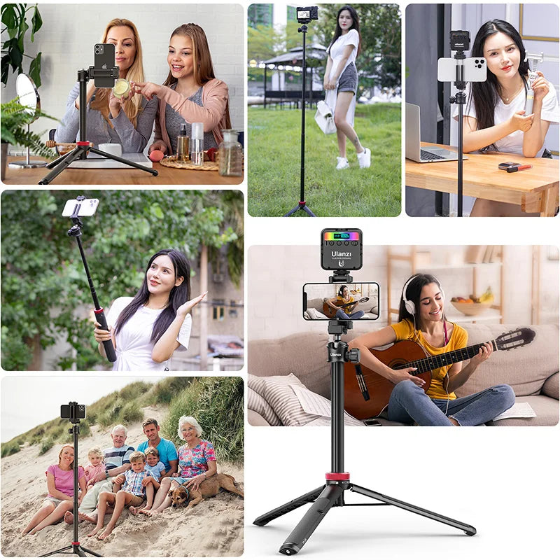 Ulanzi MT44 Extendable Vlog Tripod Stand With Phone Mount For DSLR Smartphone