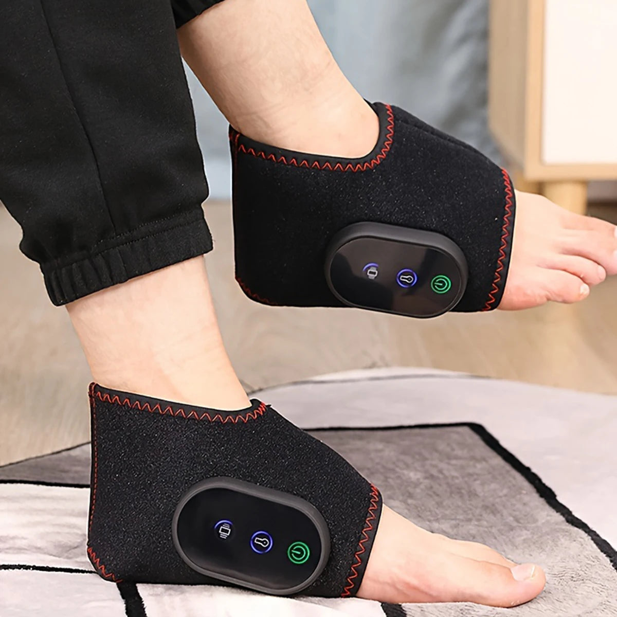 Rechargeable Ankle Massager With Intelligent Timing, Easy To Operate, Vibration And Temperature Sensing, Perfect Gift