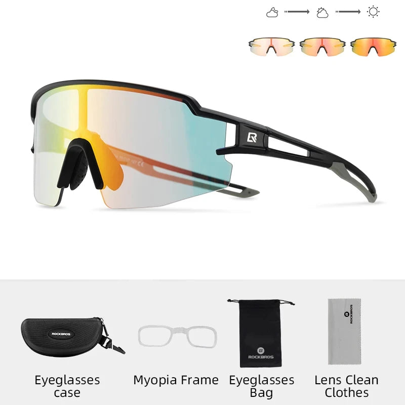 RockBros Photochromic Polarized Cycling Glasses UV400