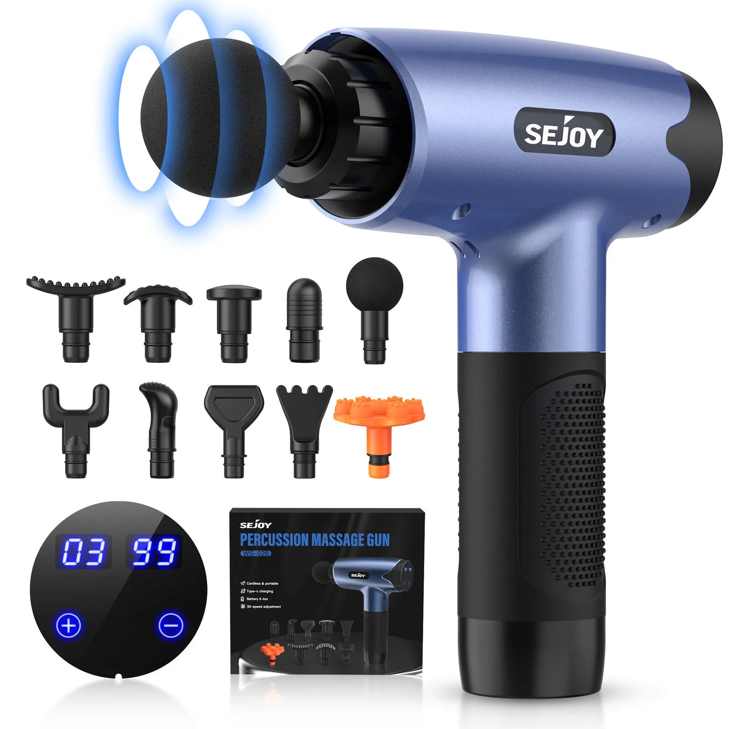 Sejoy 30 Speeds Percussion Massage Gun Deep Tissue Relax
