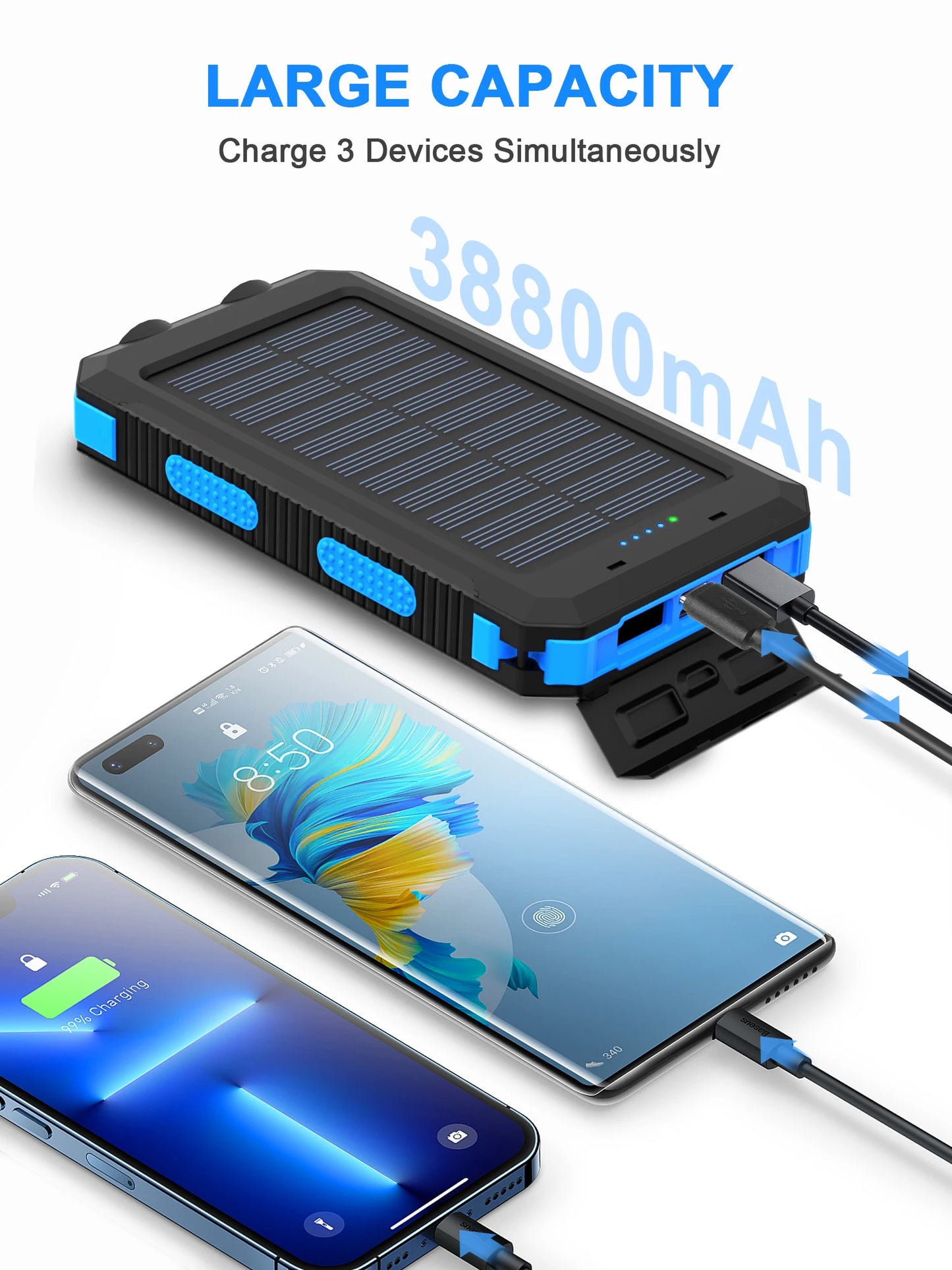 Waterproof Outdoor Solar Travel Power Bank