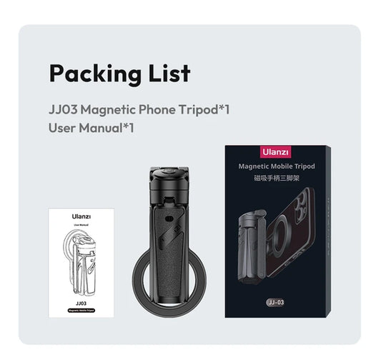 Ulanzi JJ03 Magnetic Selfie Stick Tripod With Shutter Button For Iphone 15
