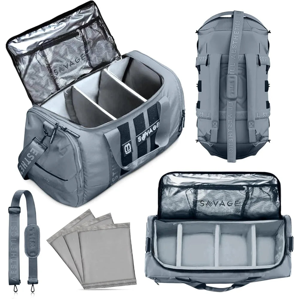 Fitness Duffel Backpack With Side Shoe Compartment