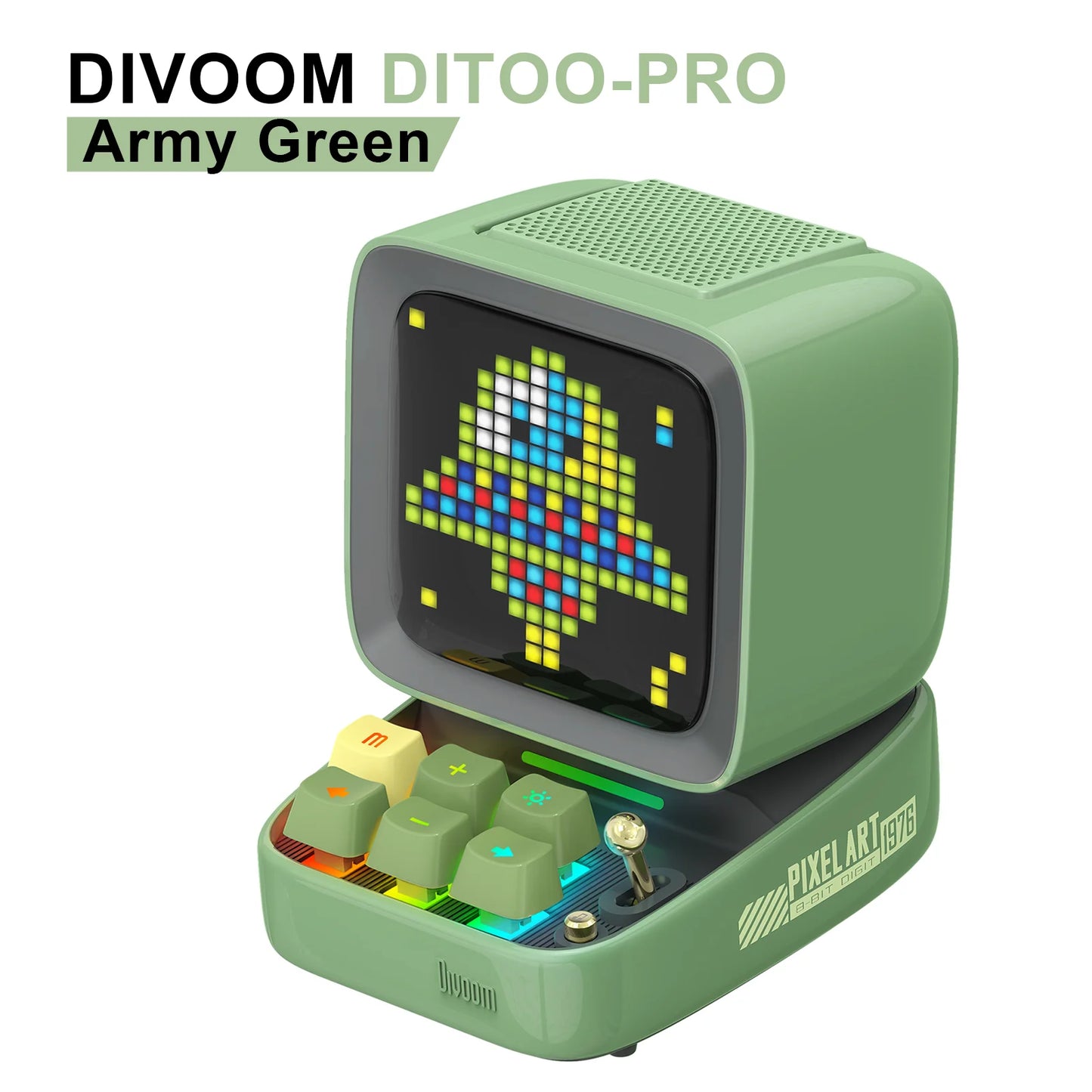 Divoom Ditoo Pro Retro Pixel Art Bluetooth Speaker Alarm Clock LED Display