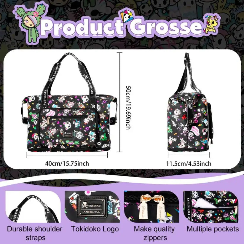Tokidoki Unicorno Travel Duffle Bag 40L Large Capacity for Short Trips Gym