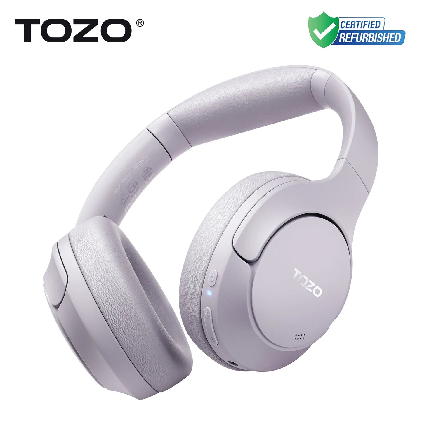 Refurbished Tozo Hi Res Over Ear Headphones With Mic Hybrid ANC 38dB 40mm Driver