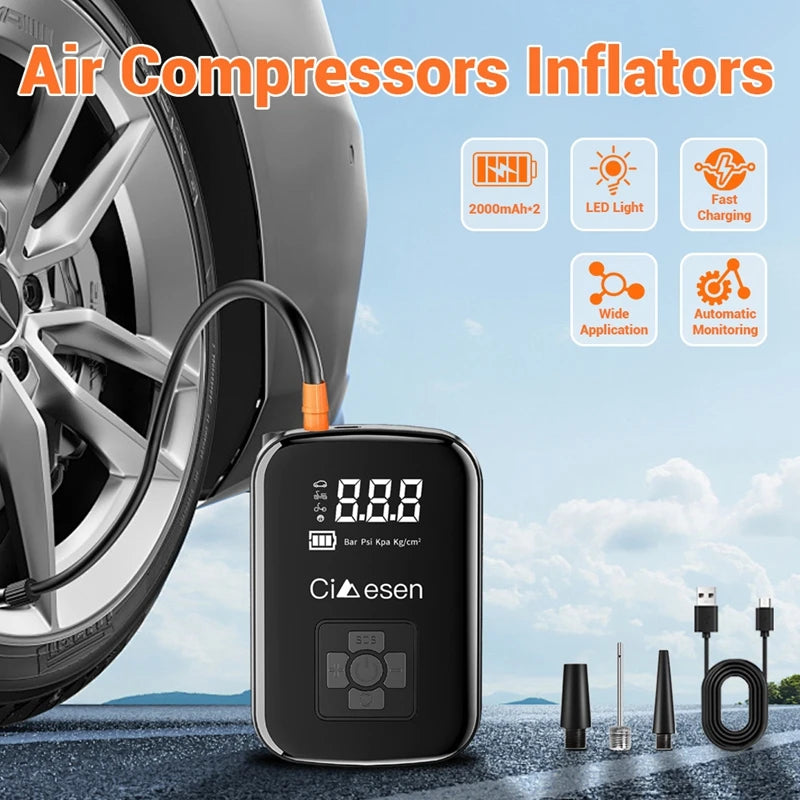1 Piece Car Portable Electric Wireless Tire Air Pump 150 PSI