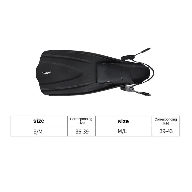 Oulylan Adjustable Short Adult Snorkel And  Swimming Fins