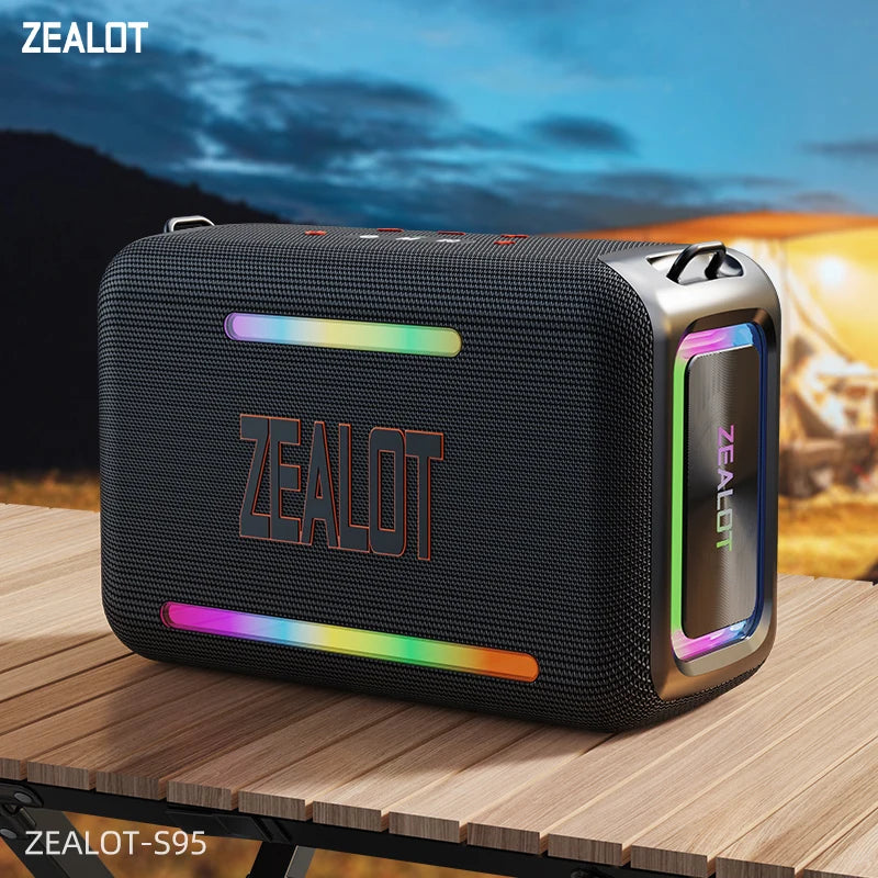 Zealot S95 120W Waterproof Portable Bluetooth Speaker Outdoor Boombox Deep Bass
