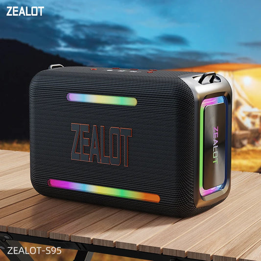 Zealot S95 120W Waterproof Portable Bluetooth Speaker Outdoor Boombox Deep Bass