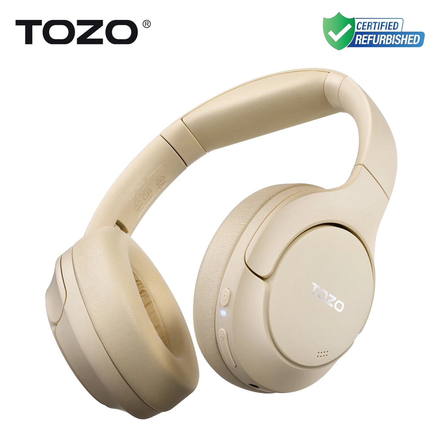 Refurbished Tozo Hi Res Over Ear Headphones With Mic Hybrid ANC 38dB 40mm Driver