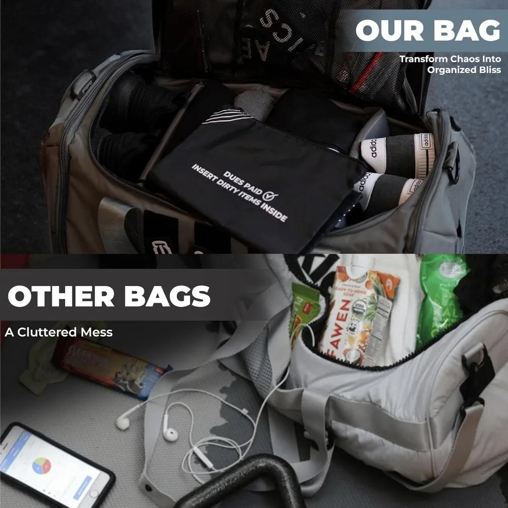 Fitness Duffel Backpack With Side Shoe Compartment